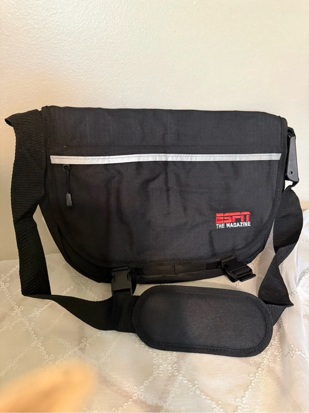 Black Messenger Bag for Men
